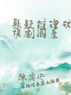 悬疑推理破案电视剧国产