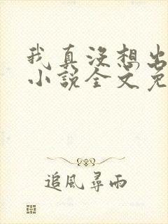 我真没想出名啊小说全文免费阅读
