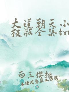 大道朝天小说精校版全集txt