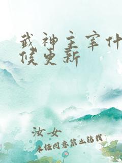 武神主宰什么时候更新