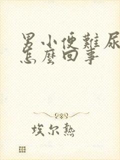 男小便难尿出来怎么回事
