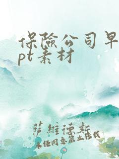 保险公司早会ppt素材