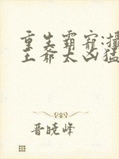 重生霸宠:摄政王爷太凶猛