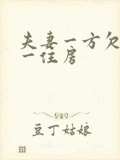 夫妻一方欠债唯一住房