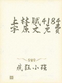 上林赋4184字原文免费
