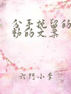 分手挽留的最感动的文案