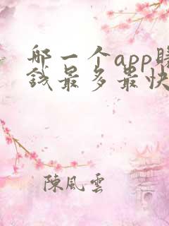 哪一个app赚钱最多最快?
