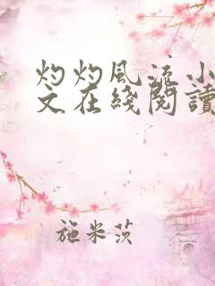 灼灼风流小说全文在线阅读
