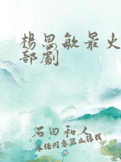 杨思敏最火的三部剧
