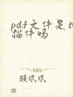 pdf文件是扫描件吗