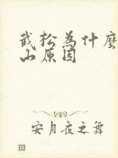 武松为什么上梁山原因