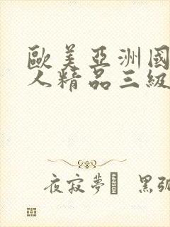 欧美亚洲国产成人精品三级
