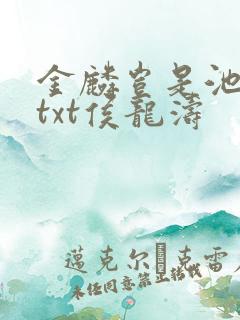 金麟岂是池中物txt侯龙涛