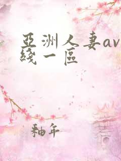 亚洲人妻av在线一区