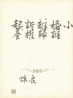 起诉离婚小孩抚养权归谁