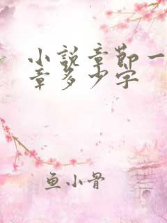 小说章节一般一章多少字