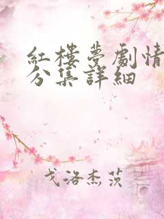 红楼梦剧情介绍分集详细