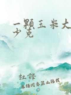 一颗玉米大概多少克