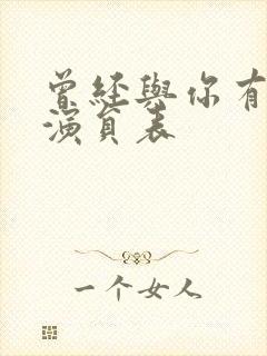 曾经与你有个梦演员表