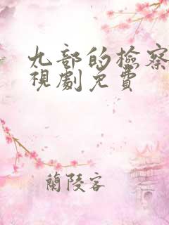 九部的检察官电视剧免费