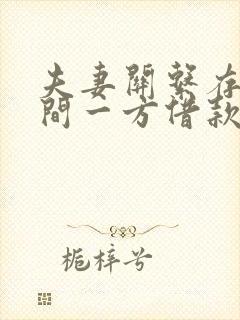 夫妻关系存续期间一方借款,另一方不知情