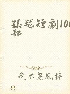 孙越短剧100部