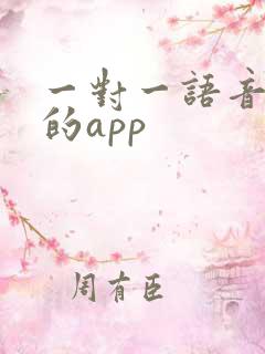 一对一语音聊天的app