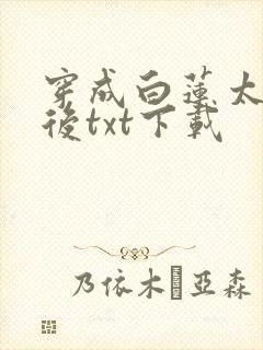 穿成白莲太子妃后txt下载