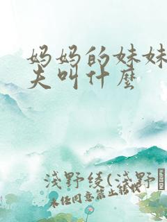 妈妈的妹妹的丈夫叫什么