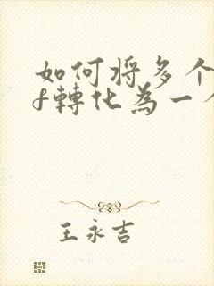 如何将多个pdf转化为一个pdf