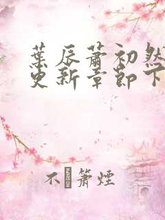 叶辰萧初然最新更新章节下载