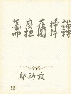 怎么在扫描王里面把图片转换成pdf