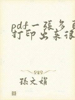 pdf一张多页打印出来很小怎么办