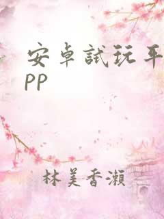 安卓试玩平台app