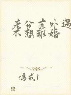 老公有外遇了我不想离婚
