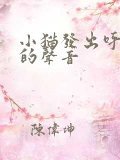小猫发出呼噜噜的声音