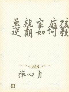 单亲家庭孩子叛逆期如何教育