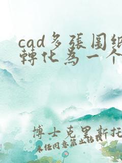 cad多张图纸转化为一个pdf