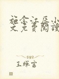 施念江辰小说全文免费阅读