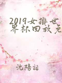 2019女排世界杯回放免费观看
