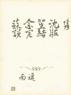 苏念笙沈隽西小说完结版