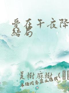 爱在午夜降临前结局