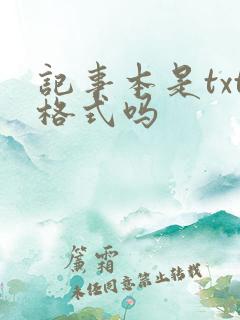 记事本是txt格式吗