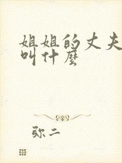 姐姐的丈夫应该叫什么