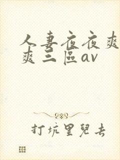 人妻夜夜爽天天爽三区av