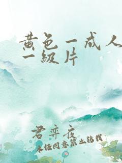 黄色一成人免费一级片