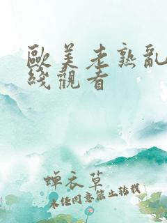 欧美老熟乱妇在线观看