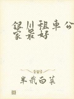 银川租车公司哪家最好