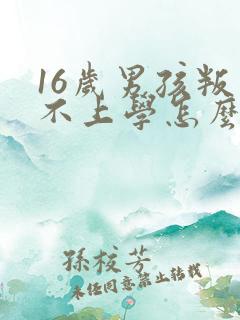 16岁男孩叛逆不上学怎么办