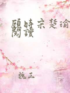顾时宋楚瑜全文阅读